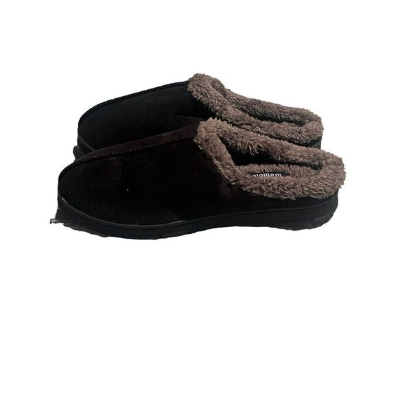 Wembley Slippers Mens Med 8-9 Black Memory Foam Comfort Lasting All Day Wear NEW - Picture 6 of 8